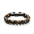 UNIQAL Armband „Tiger Energy“ – zweireihiges, handgefertigtes Edelsteinarmband aus Tigerauge und Schwarzem Turmalin, Symbol für Mut, Schutz und innere Stärke.